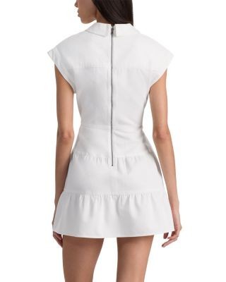 Alice and Olivia Mila Deep V Neck Twist Front Mini Dress