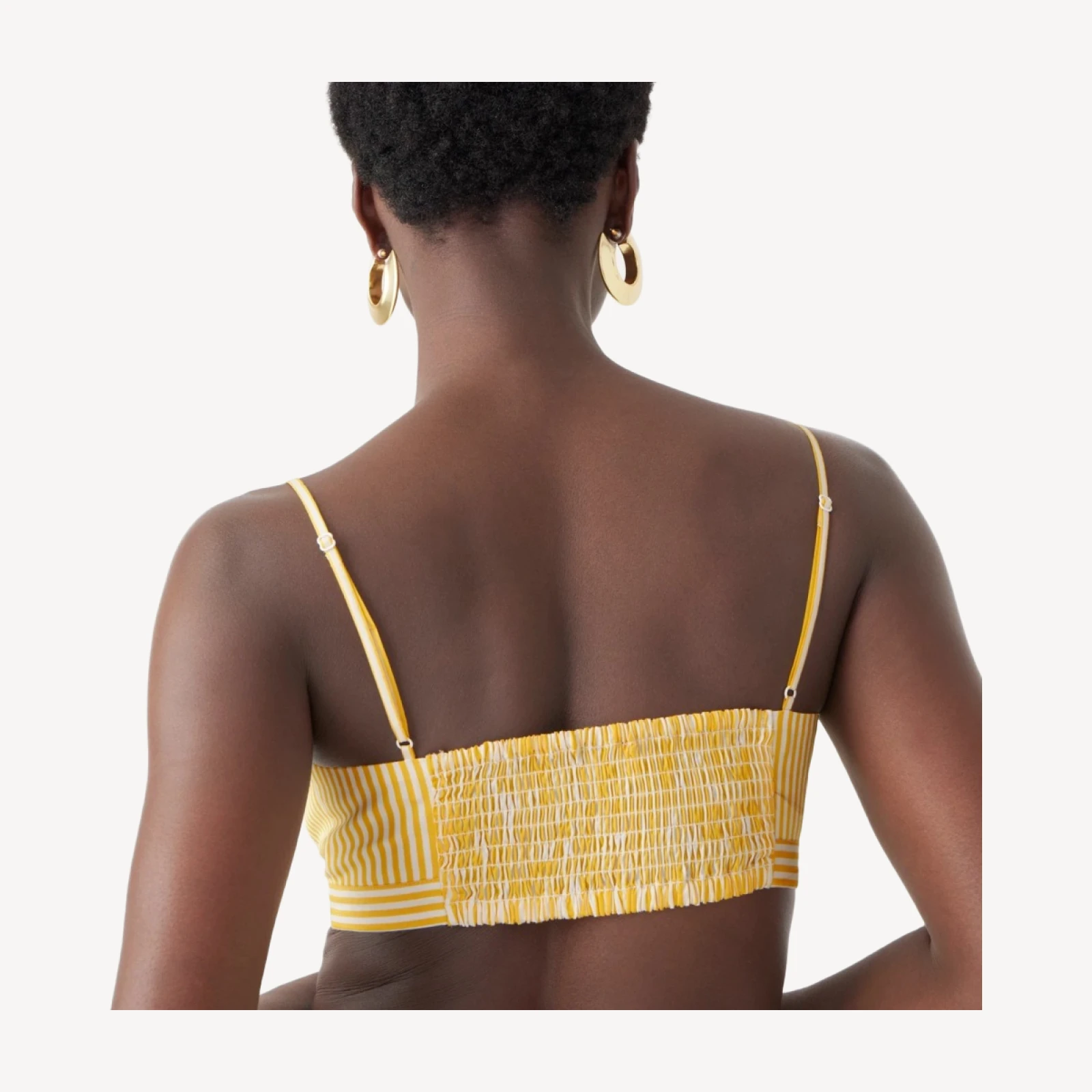 Marie Marot X J.Crew bralette top in Thomas Mason® cotton poplin