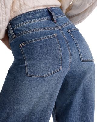 Alice and Olivia Chic High Rise Wide Leg Jeans in Brooklyn Blue