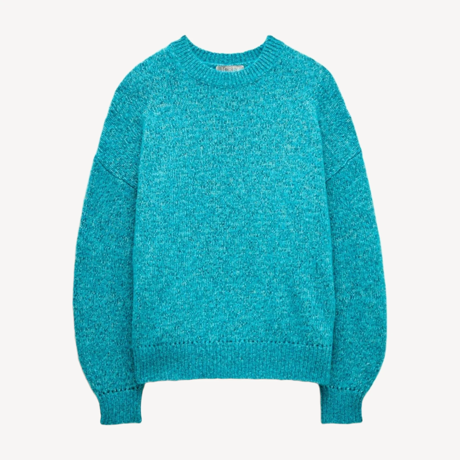 Oversized crewneck sweater in heather Italian yarn
