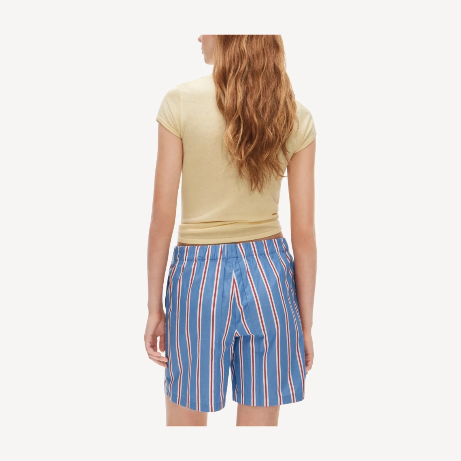 Long boxer short in oxford stripe