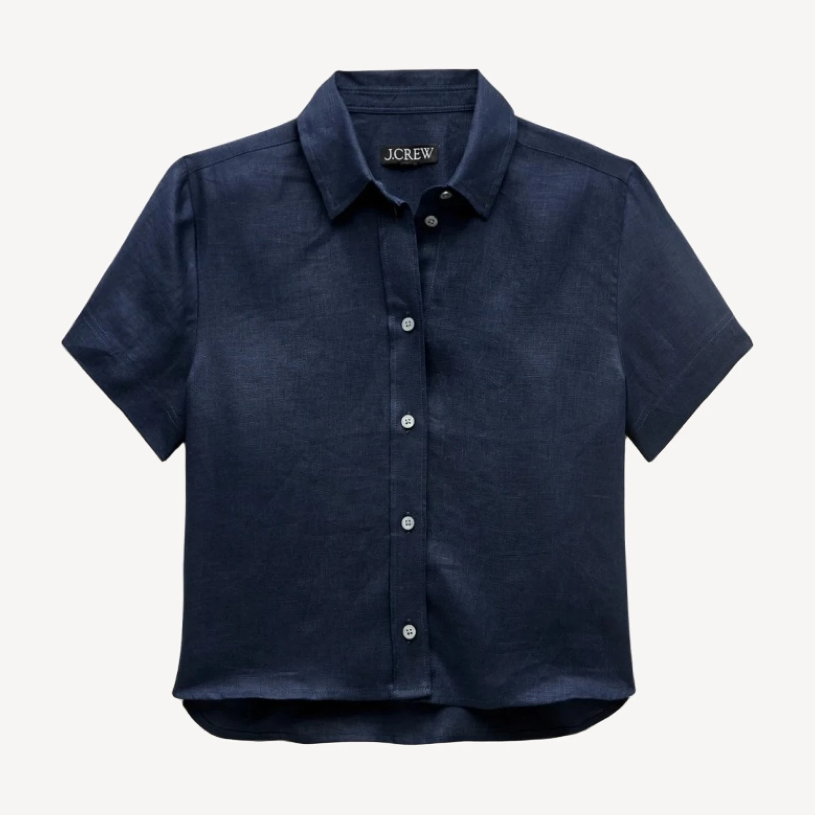 Gamine button-up shirt in linen