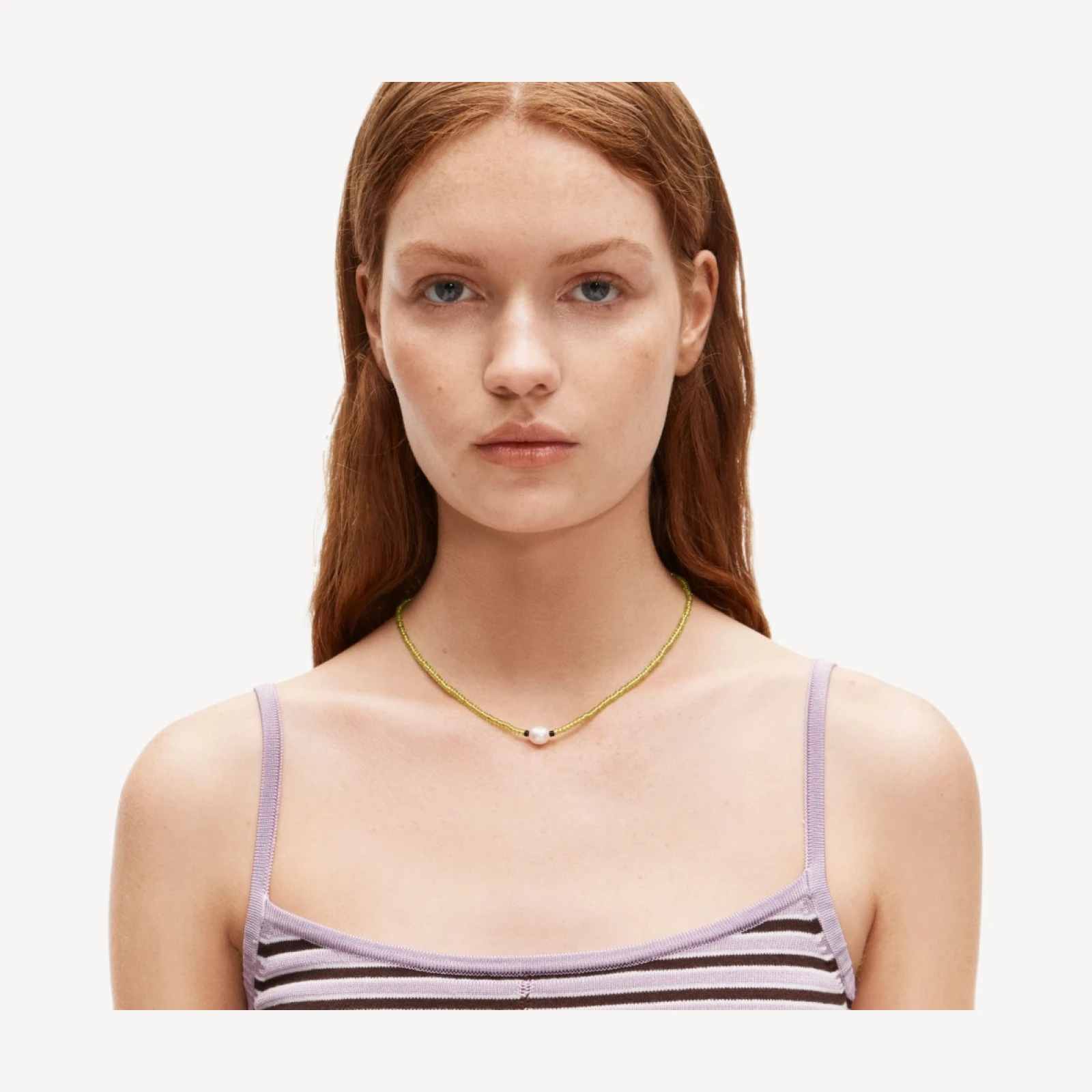 Beaded freshwater pearl necklace