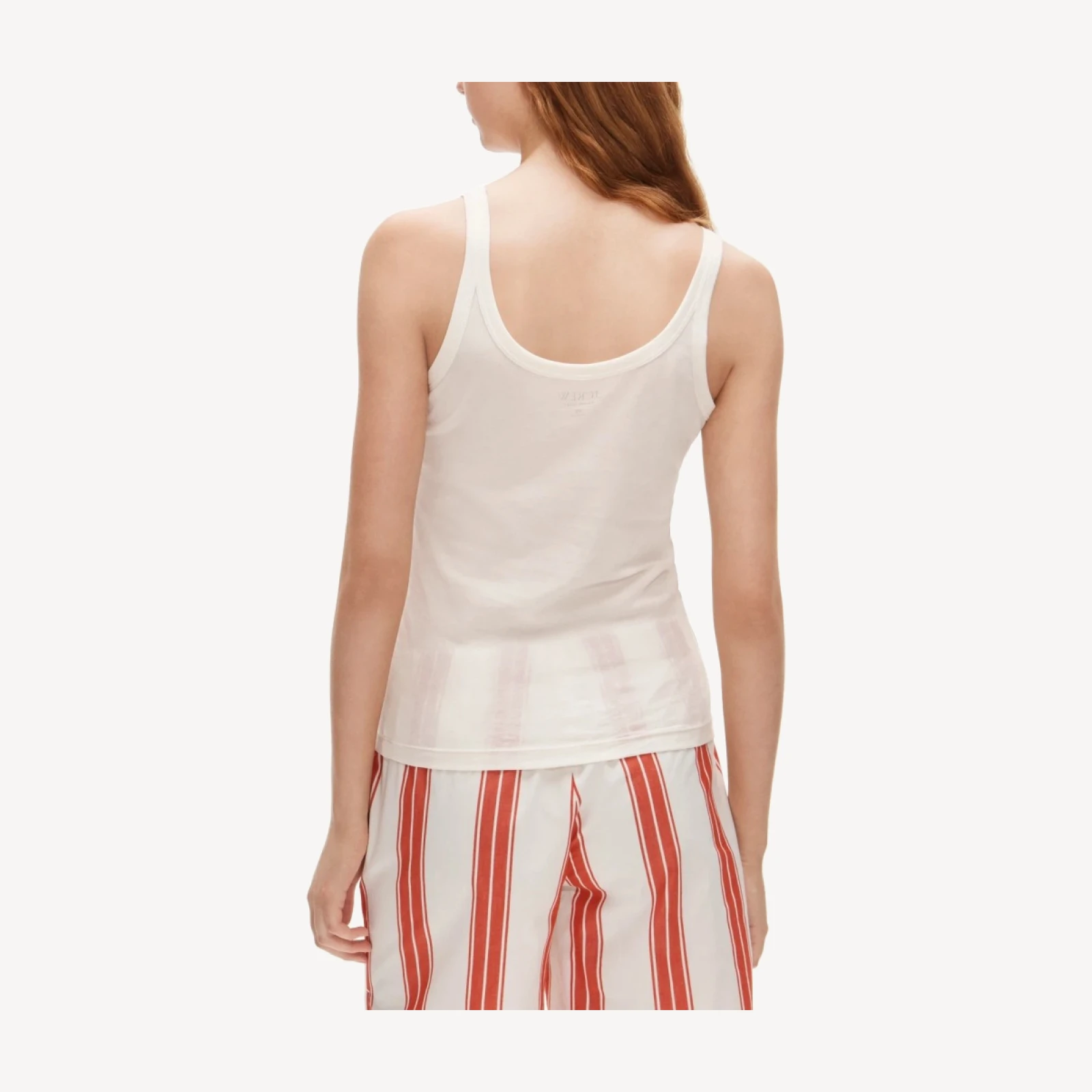 Feather jersey "Summer in Corfu" graphic tank top