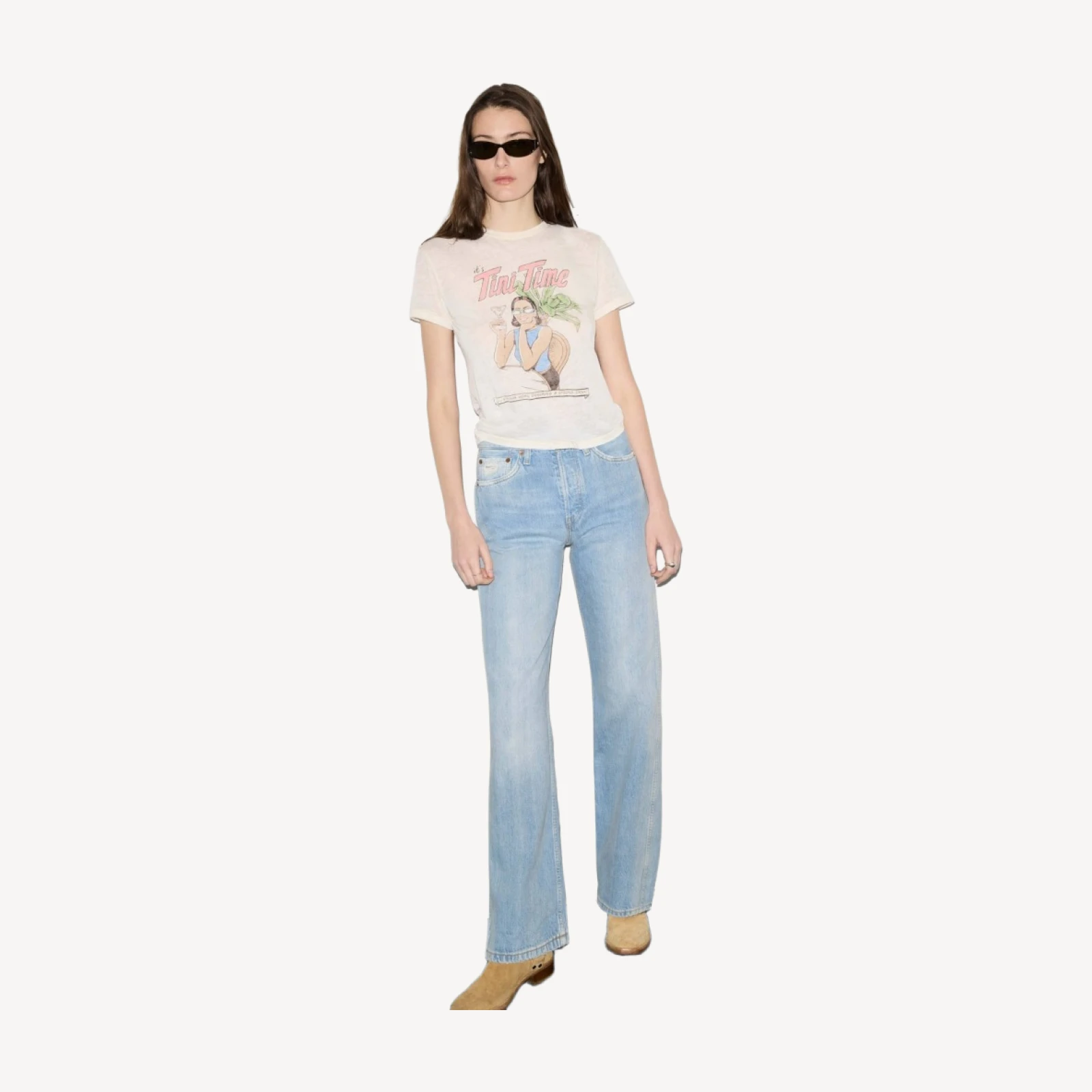 Classic "Tini Time" Tee Vintage White