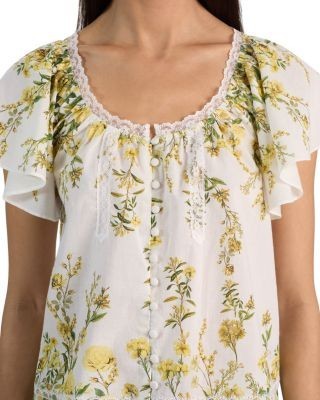 Alice and Olivia Odette Flutter Sleeve Blouse