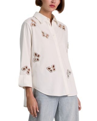 Alice and Olivia Finely Embellished Shirt