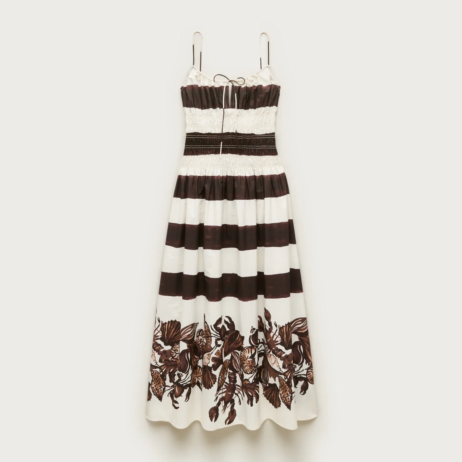 Reverie dress in lobster & seashell print