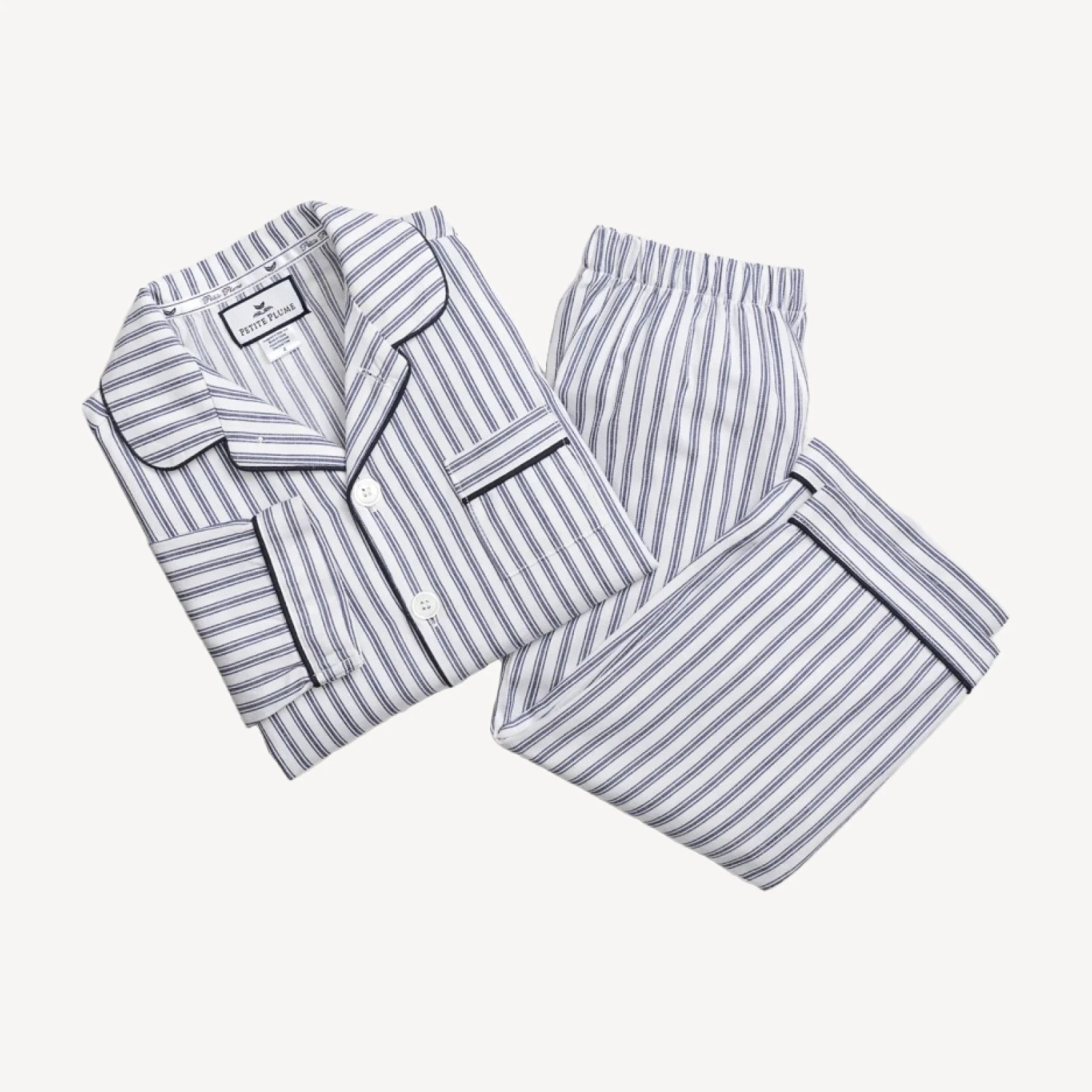 Petite Plume™ kids' pajama set in french ticking