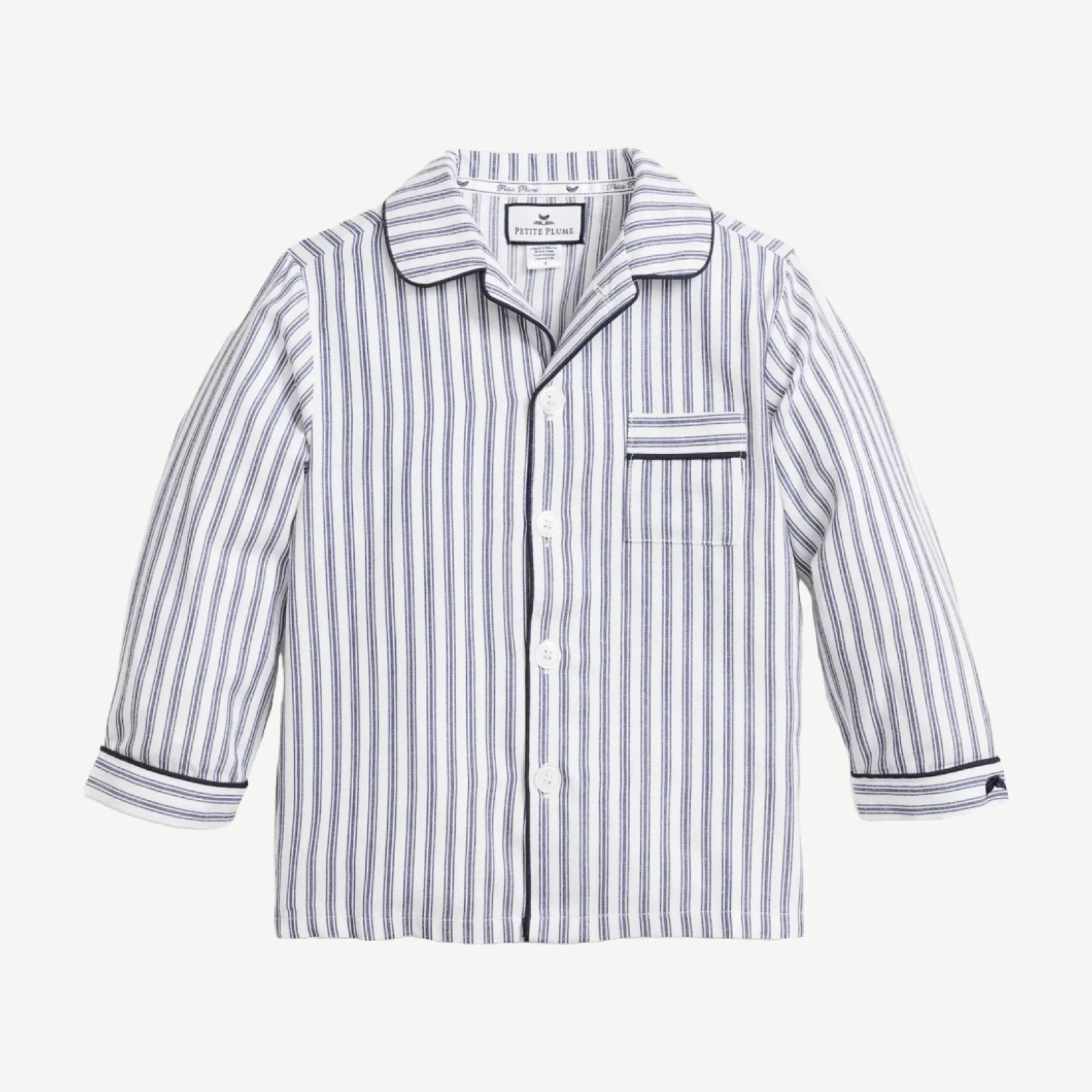 Petite Plume™ kids' pajama set in french ticking