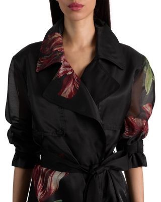 Alice and Olivia Silvia Sheer Trench Coat