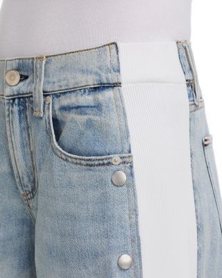 Alice and Olivia Amazing Low Rise Wide Leg Jeans in Rockstarblue