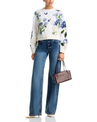 Alice and Olivia Russell Cotton Embellished Sweatshirt