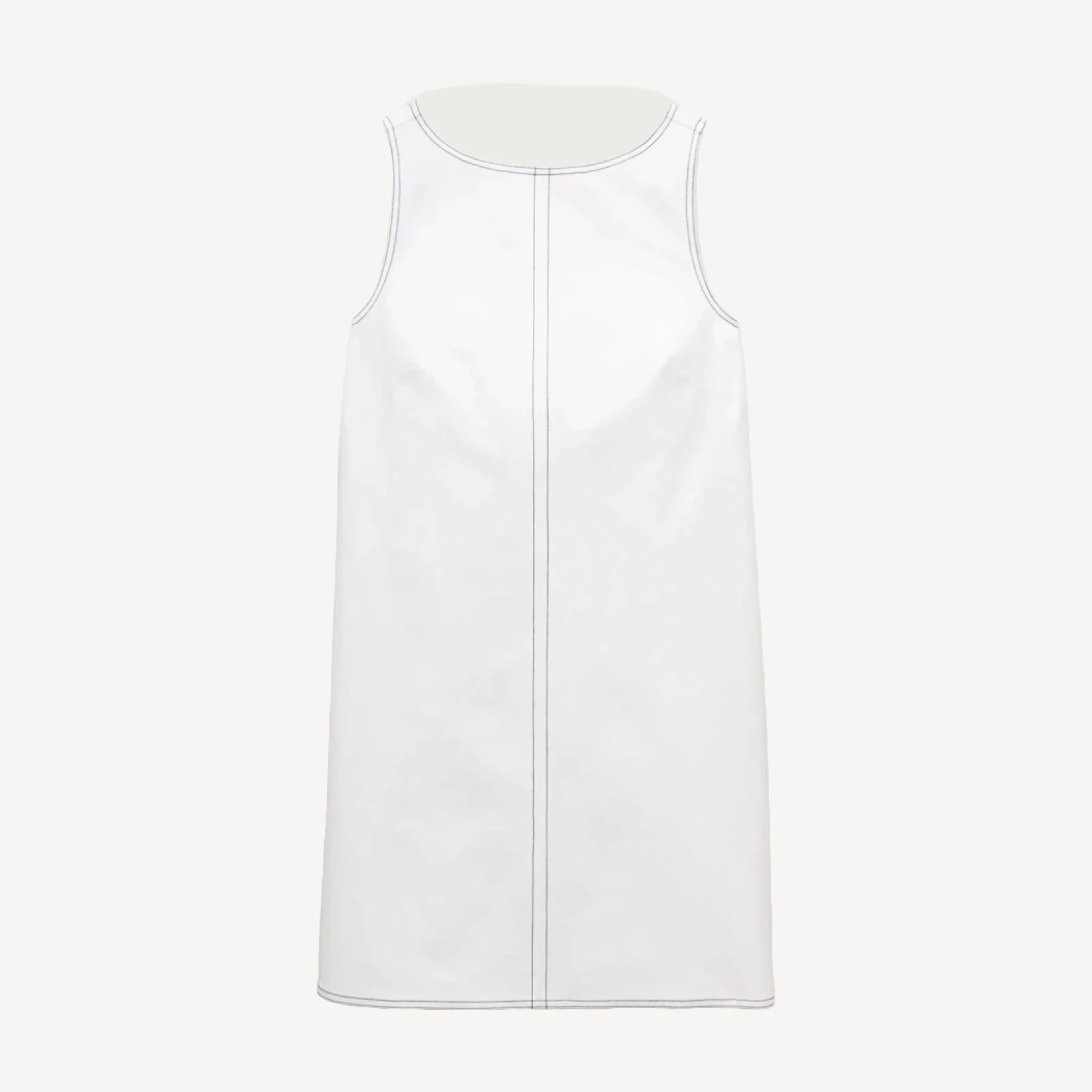 Contrast-stitch Billie dress in double cotton poplin