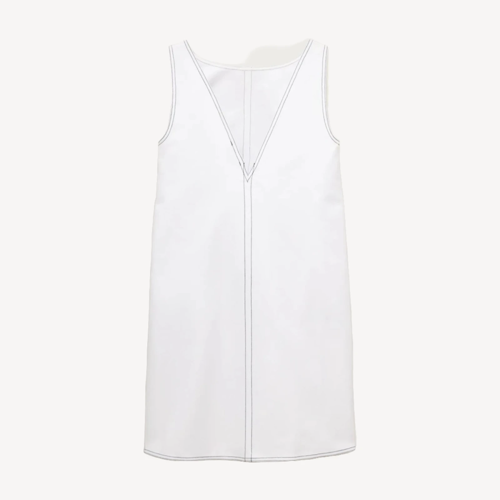 Contrast-stitch Billie dress in double cotton poplin