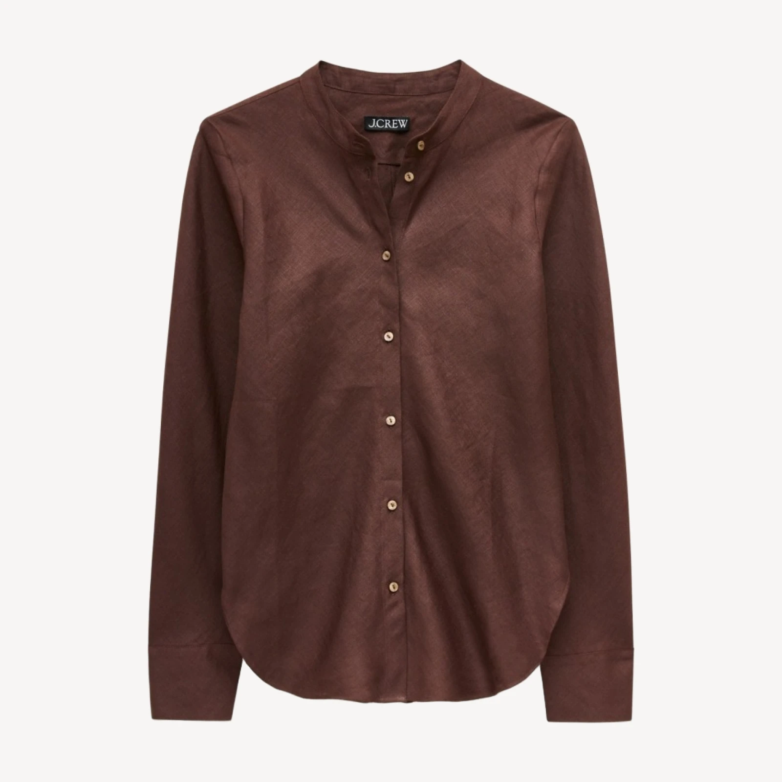 Bias-cut linen shirt