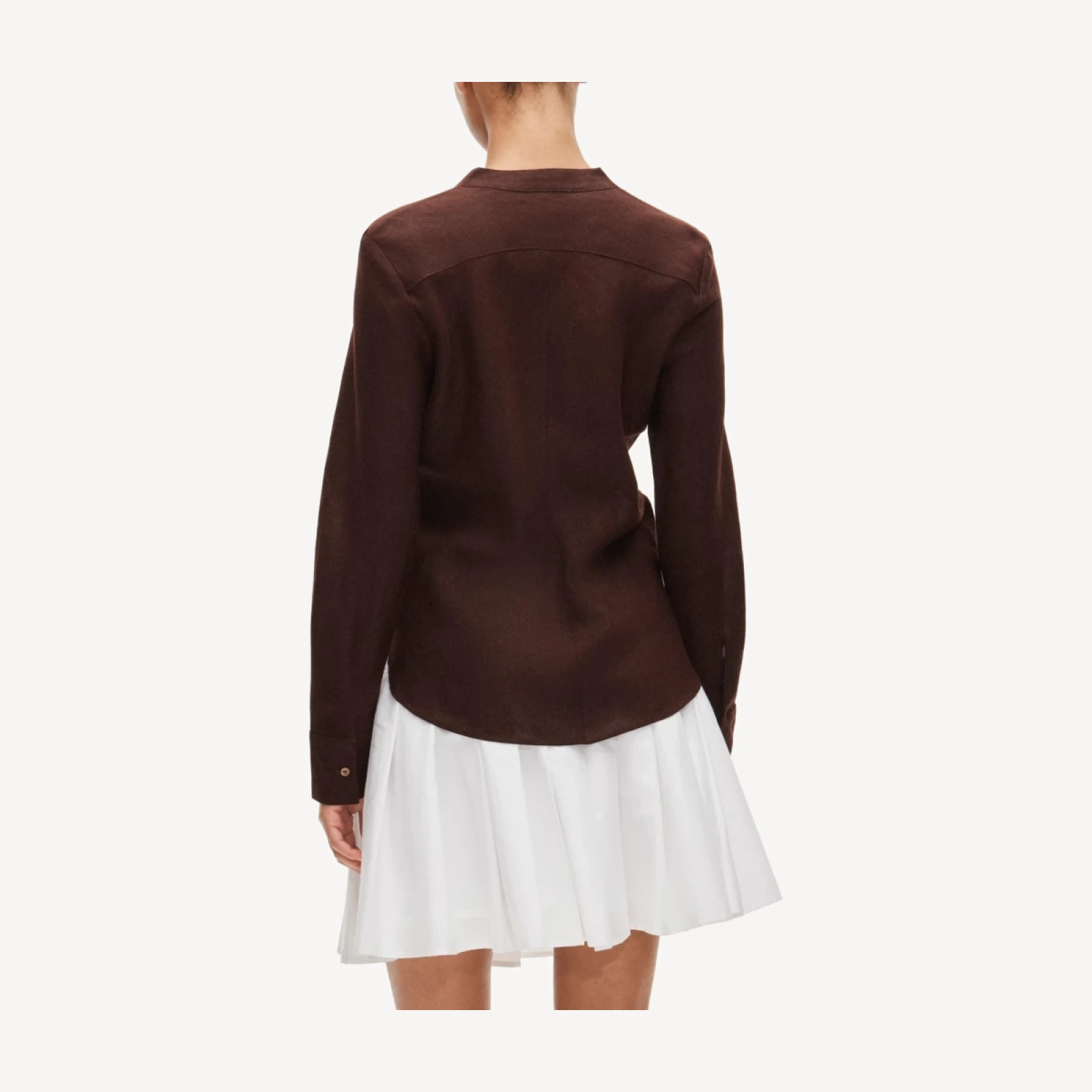 Bias-cut linen shirt
