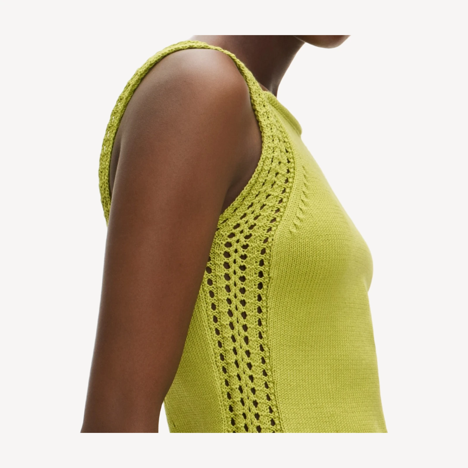 Crochet-trim shift dress