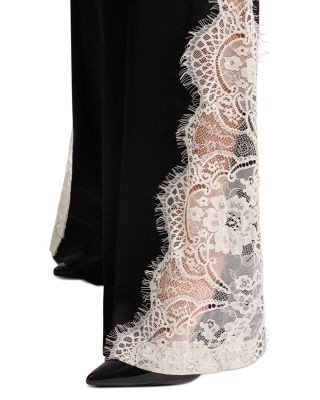 Alice and Olivia Wide Leg Cutaway Lace Codet Pants