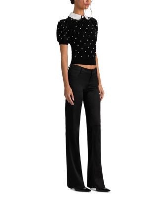 Alice and Olivia Chase Embellished Wool Sweater