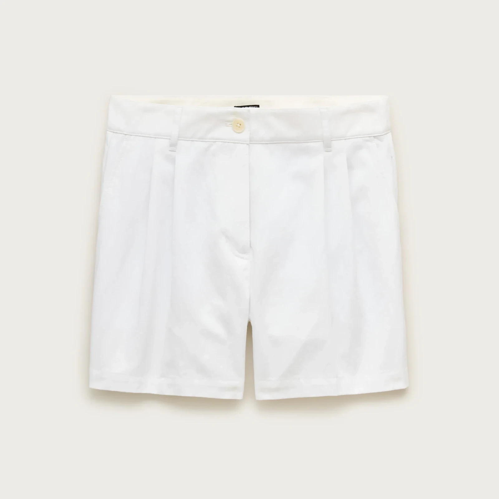 Easy pleated short in cotton-nylon blend