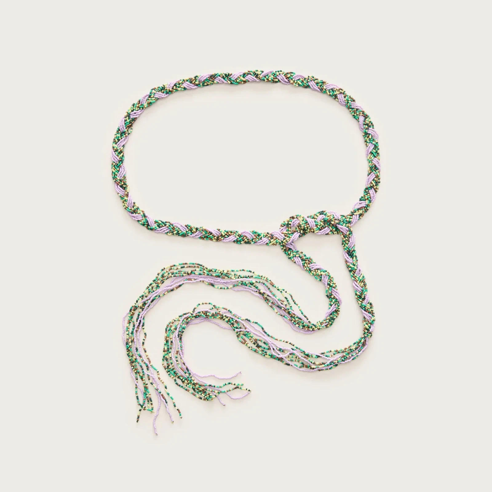 Beaded braid belt