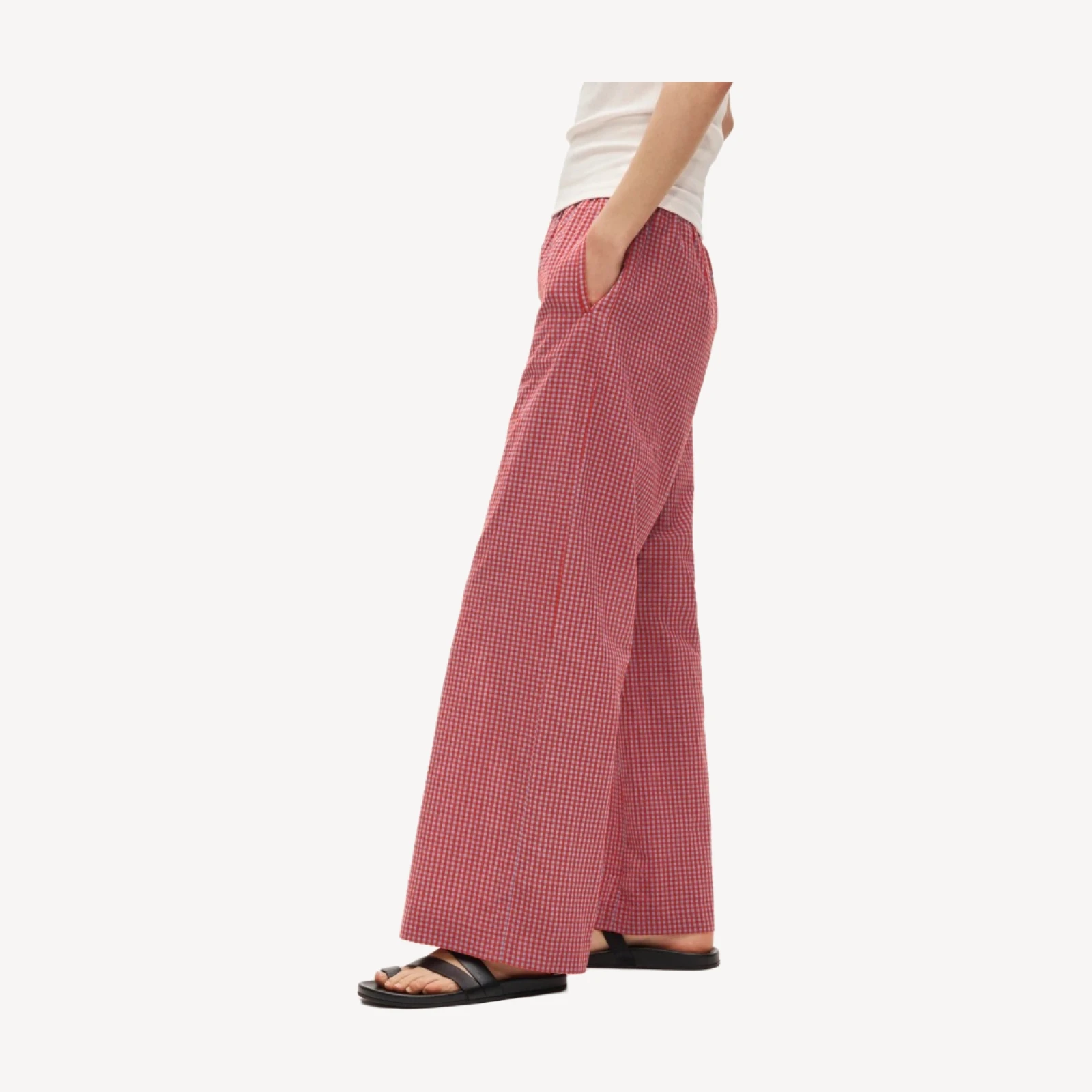 Cosmo pant in gingham seersucker
