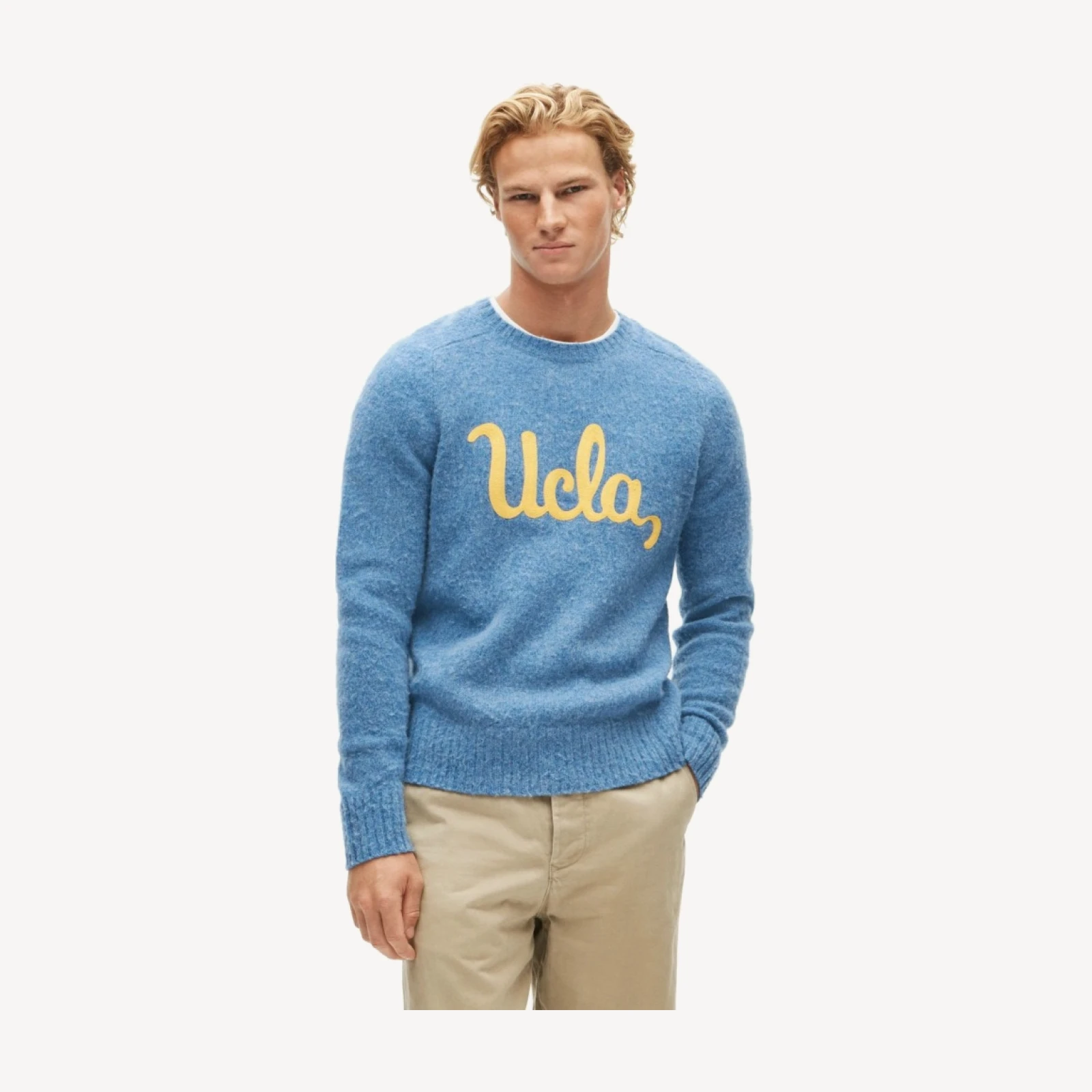'47 x J.Crew brushed wool UCLA sweater