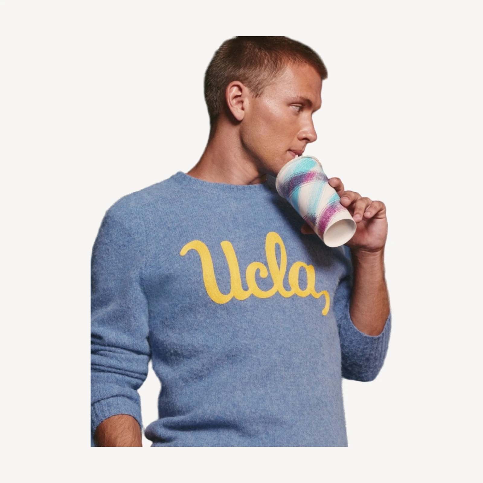 '47 x J.Crew brushed wool UCLA sweater