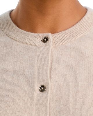 Alice and Olivia Dollie Cashmere Blend Puff Sleeve Cardigan