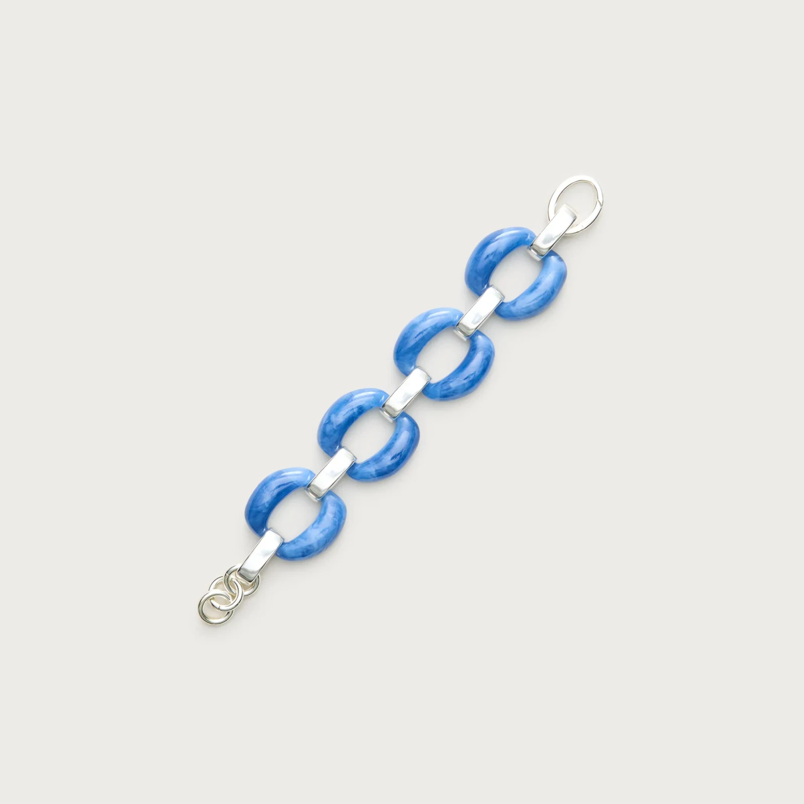 Dual-tone acetate link bracelet