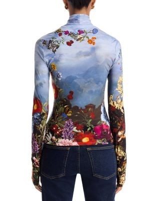 Alice and Olivia Delaina Thumb Hole Turtleneck Top