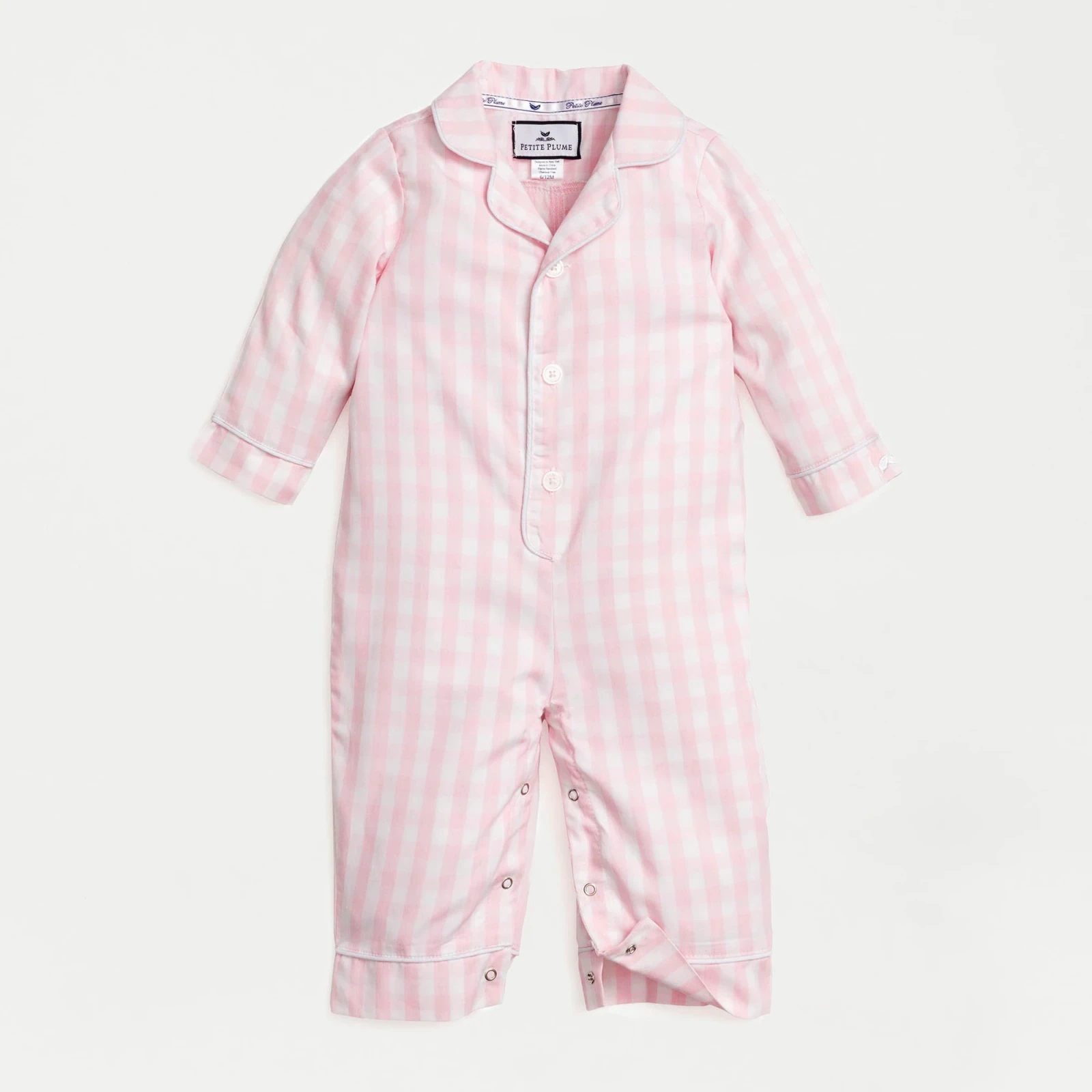 Petite Plume™ infants' romper in gingham