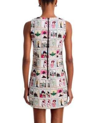 Alice and Olivia Clyde Staceface Printed Shift Dress