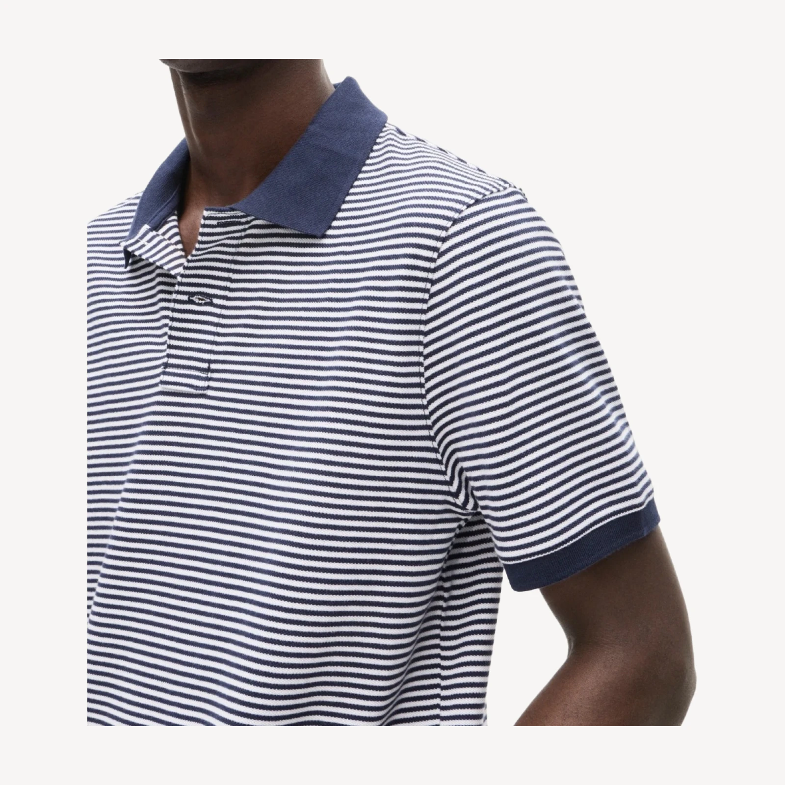 Piqué polo shirt in stripe