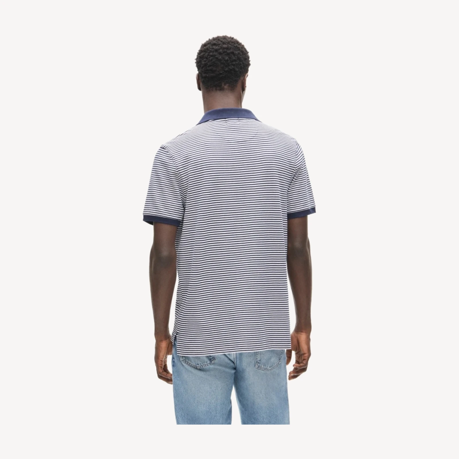 Piqué polo shirt in stripe