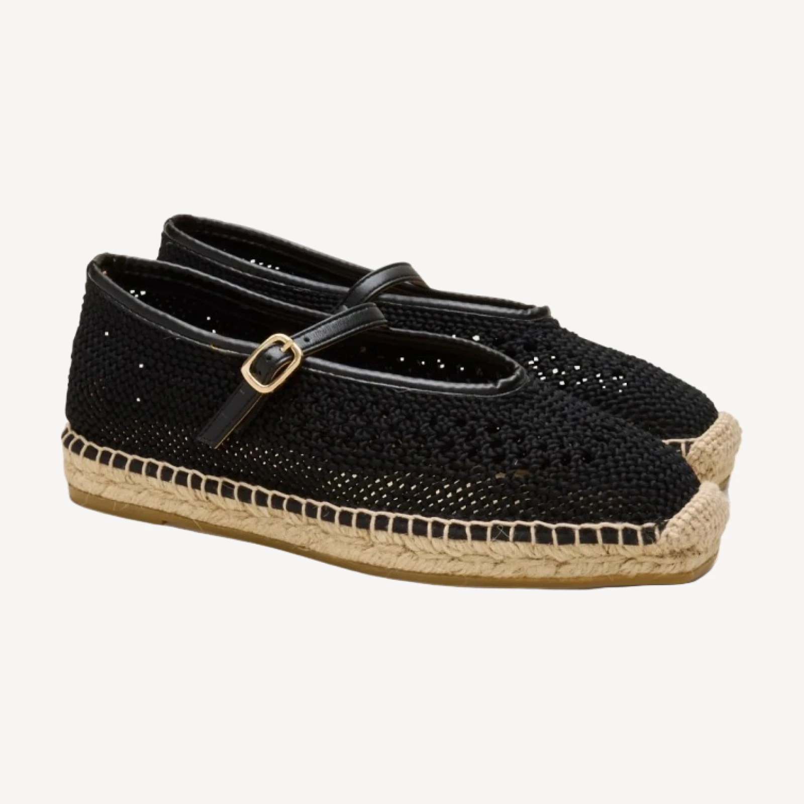 Made-in-Spain Sophie Mary Jane espadrilles with crochet
