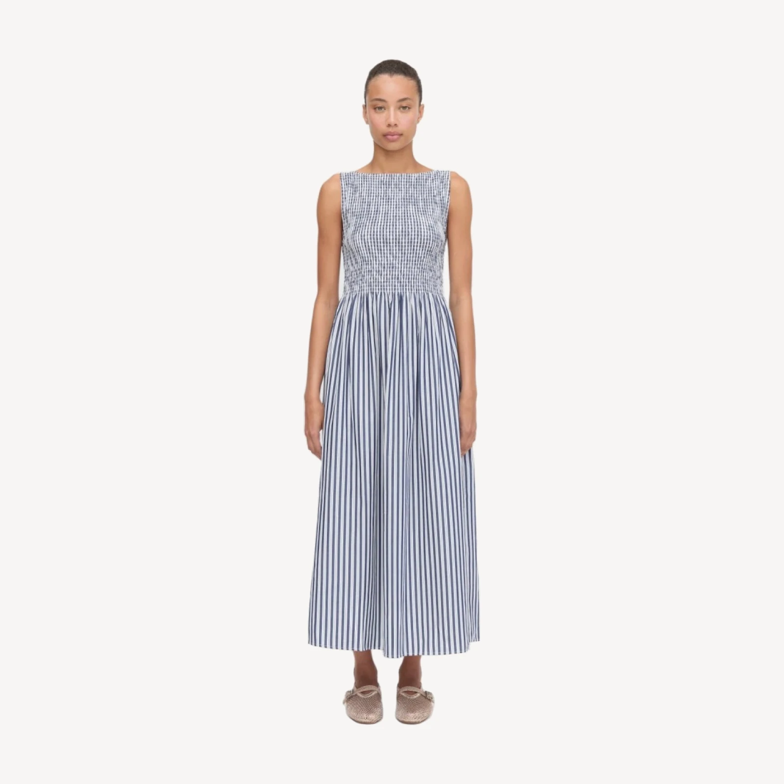 The Cosima Nap Dress - Navy Stripe