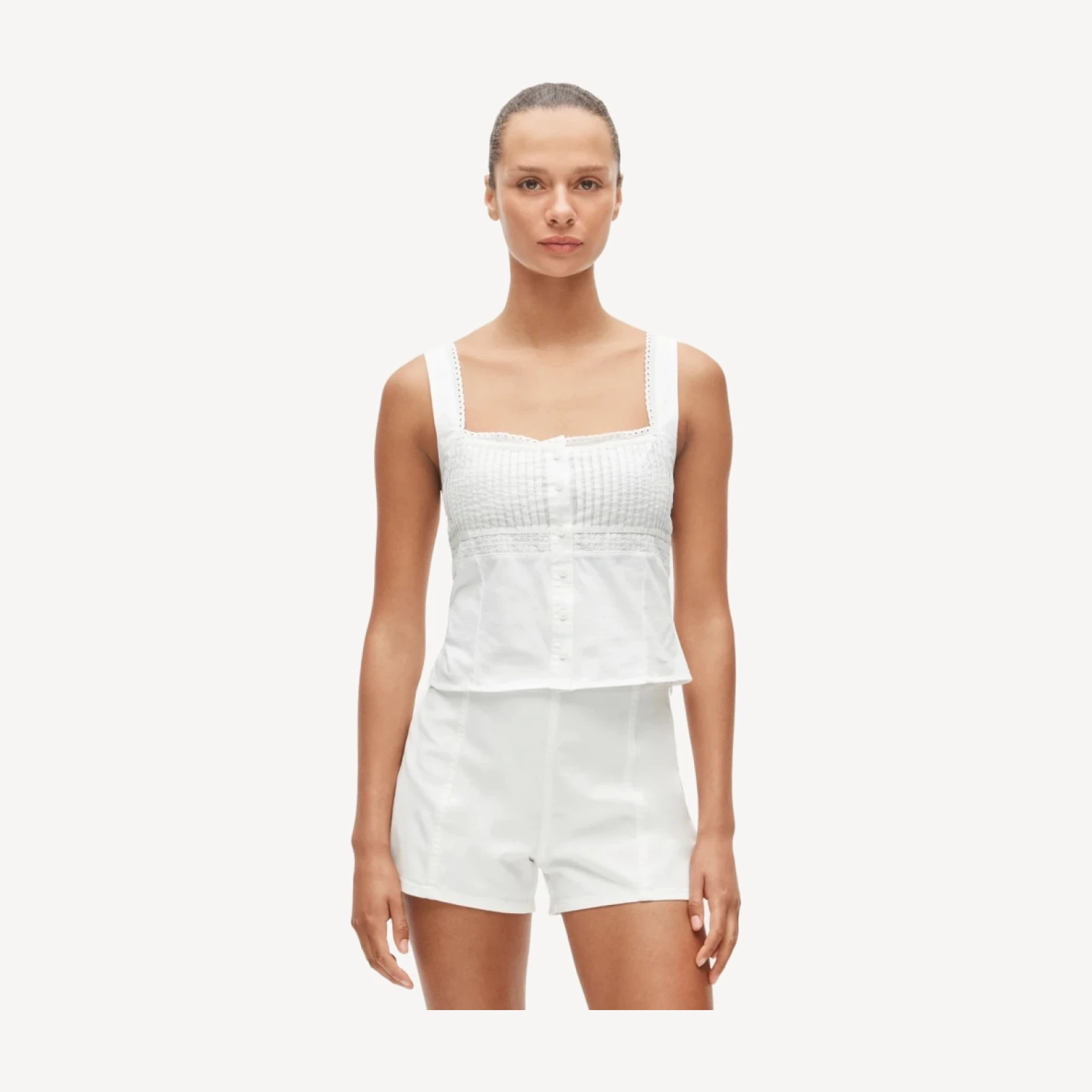 Pintuck tank top