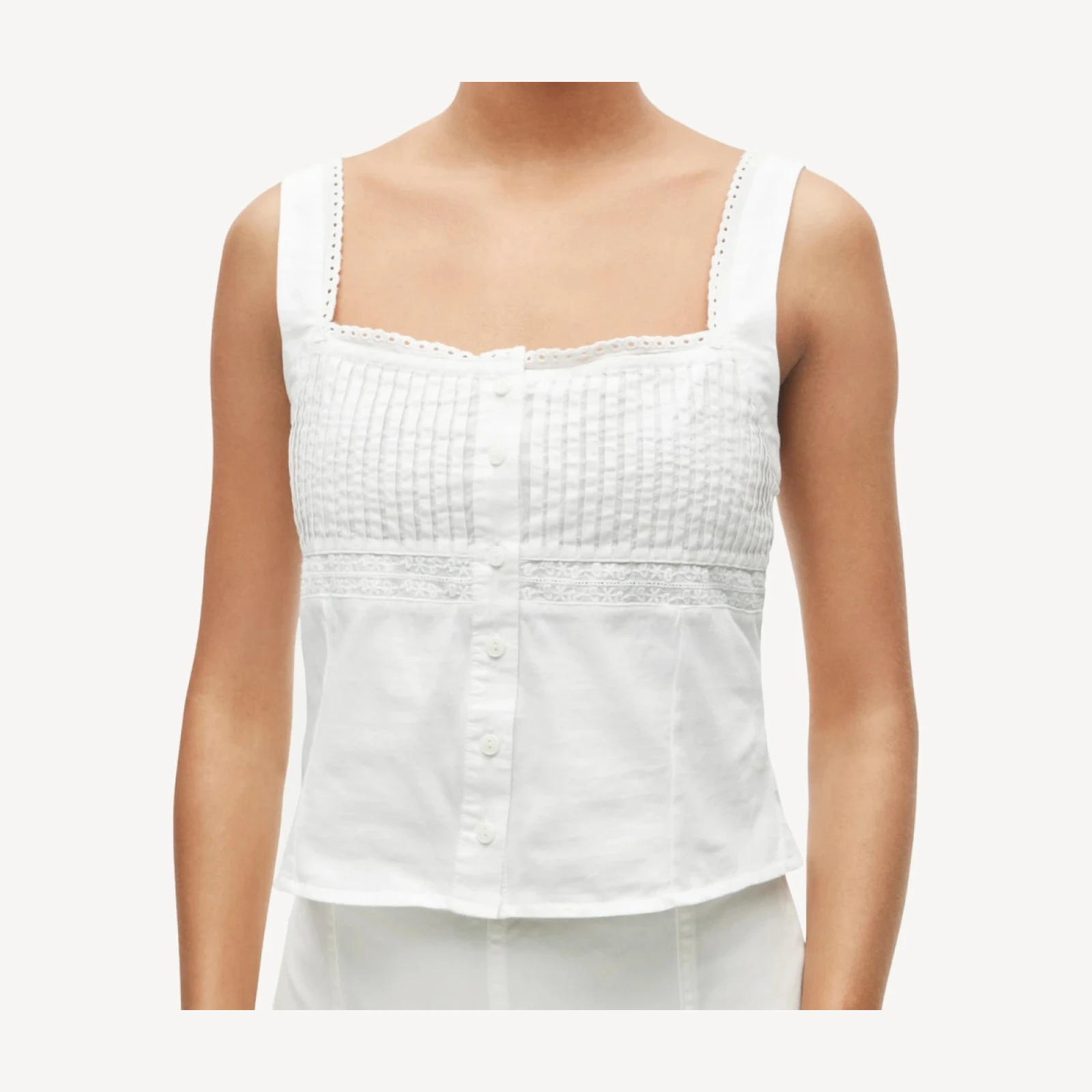 Pintuck tank top