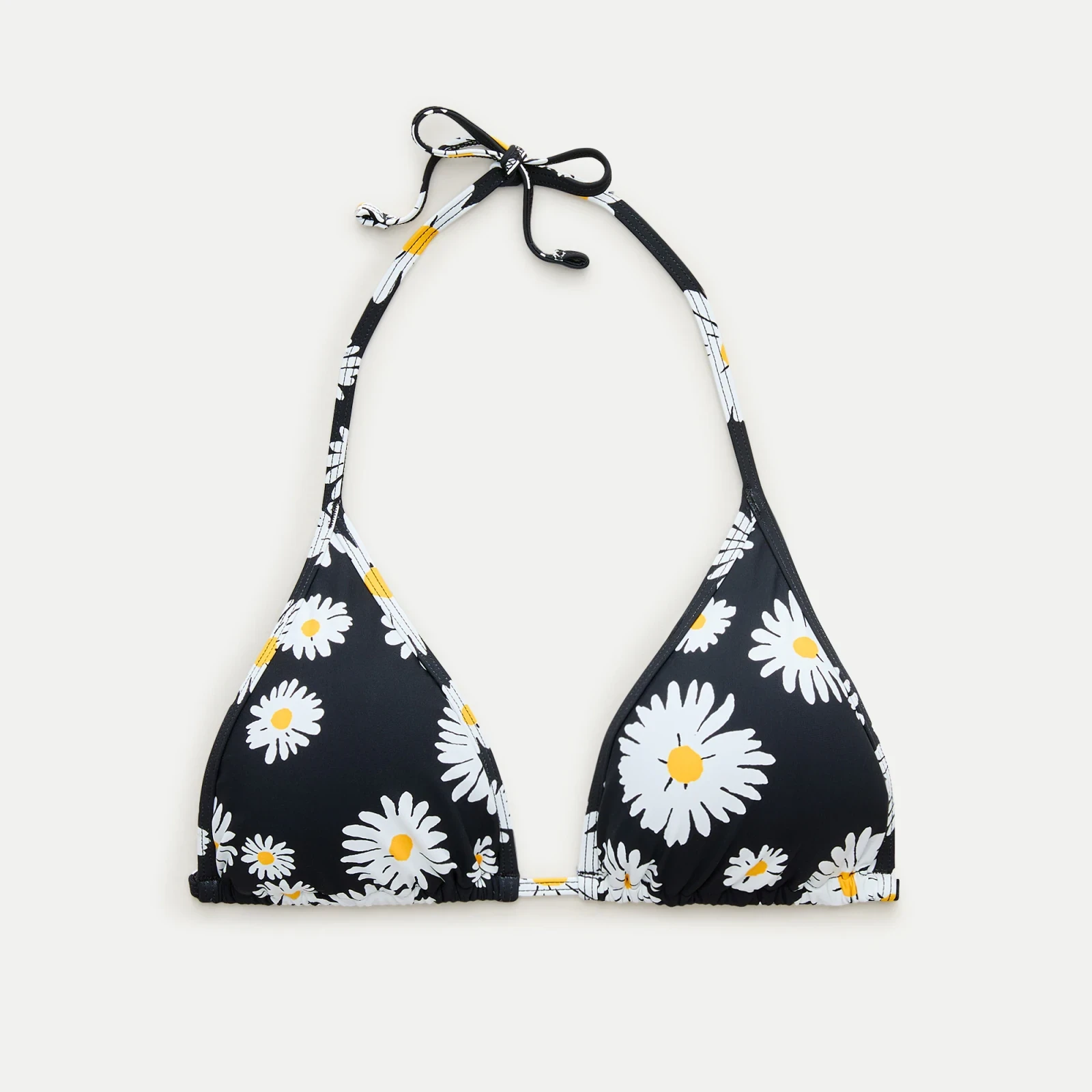 Perfect string bikini top in vintage daisy print