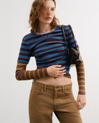 Staud Gus Mid Rise Relaxed Jeans