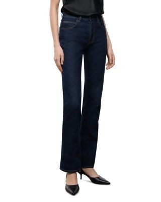 Staud Teddy Mid Rise Straight Jeans in Indigo