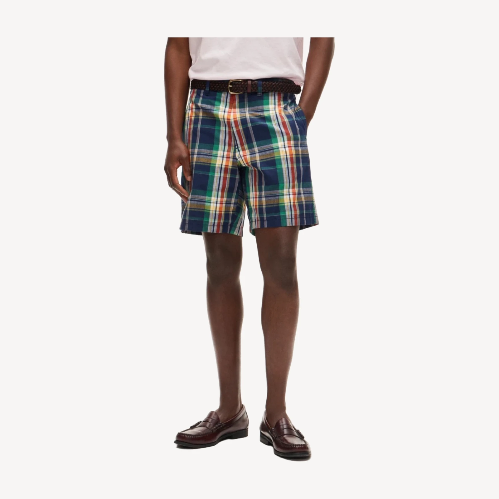 8" Relaxed short in Indian madras