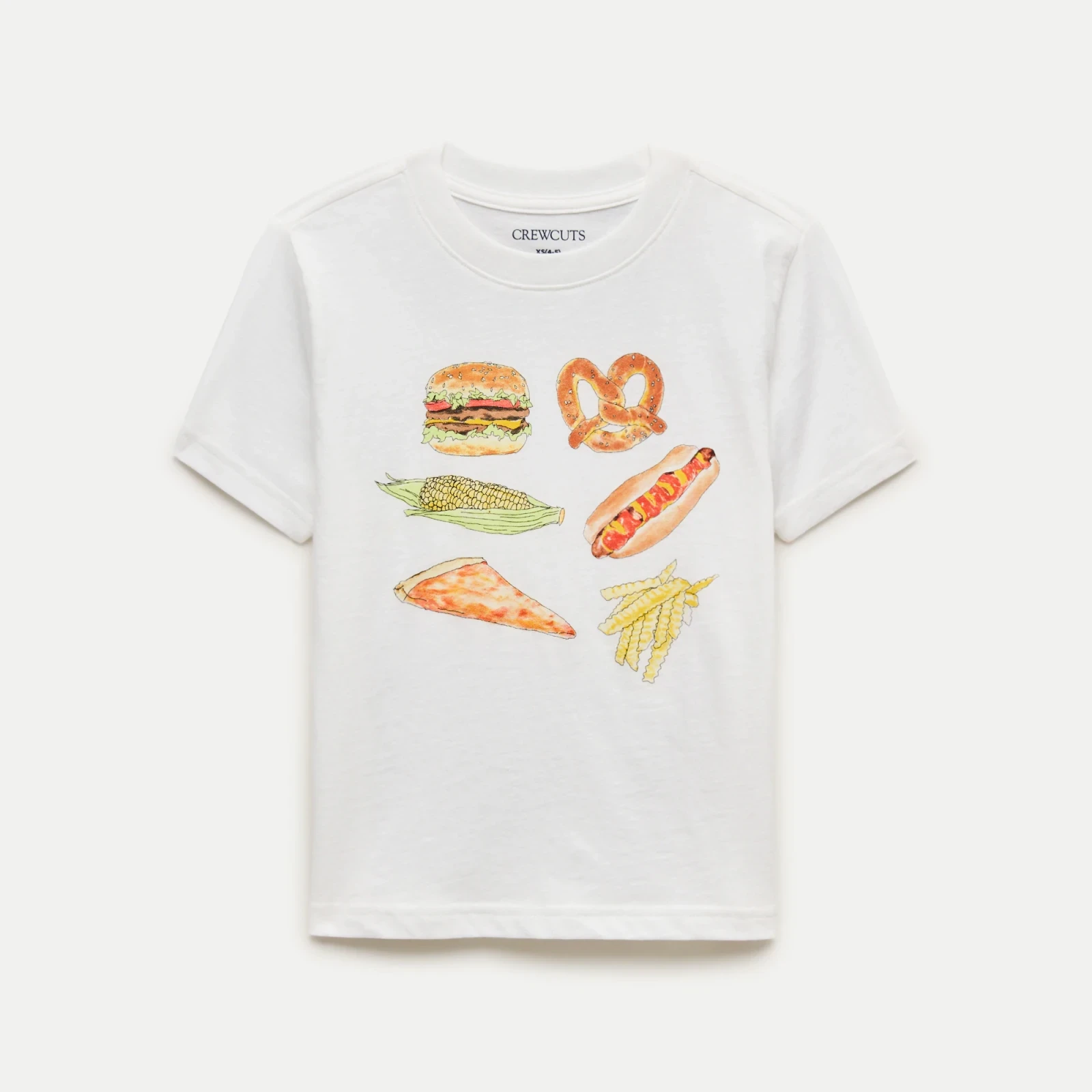 Kids' short-sleeve "Food tour" graphic T-shirt