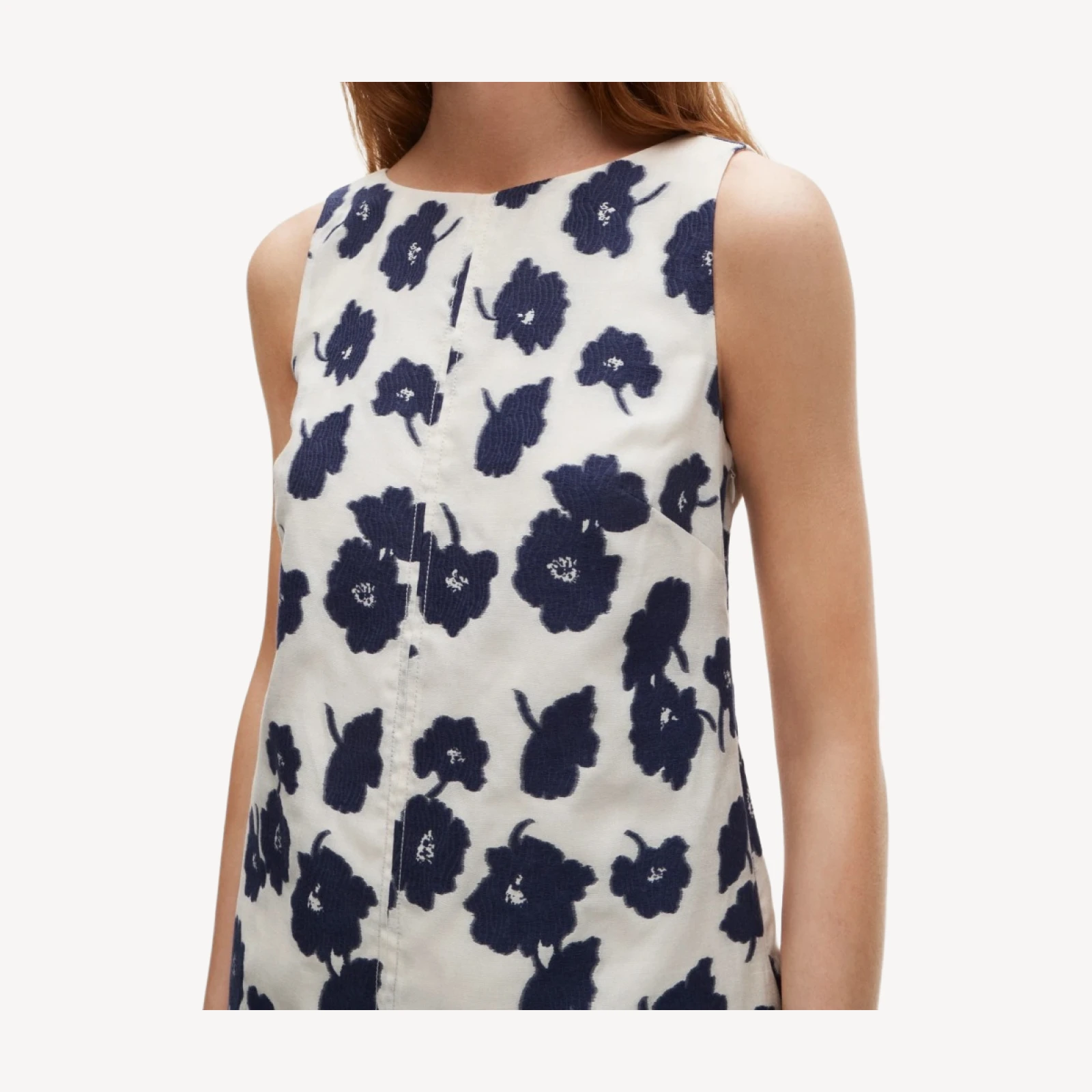 Billie dress in blurred floral jacquard