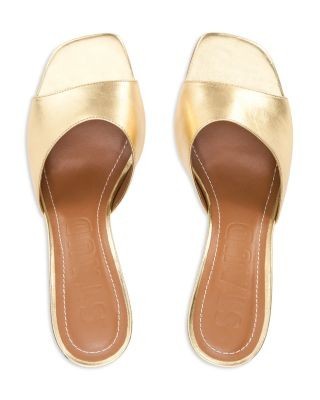 Staud Women's Bea Metallic Leather Mules