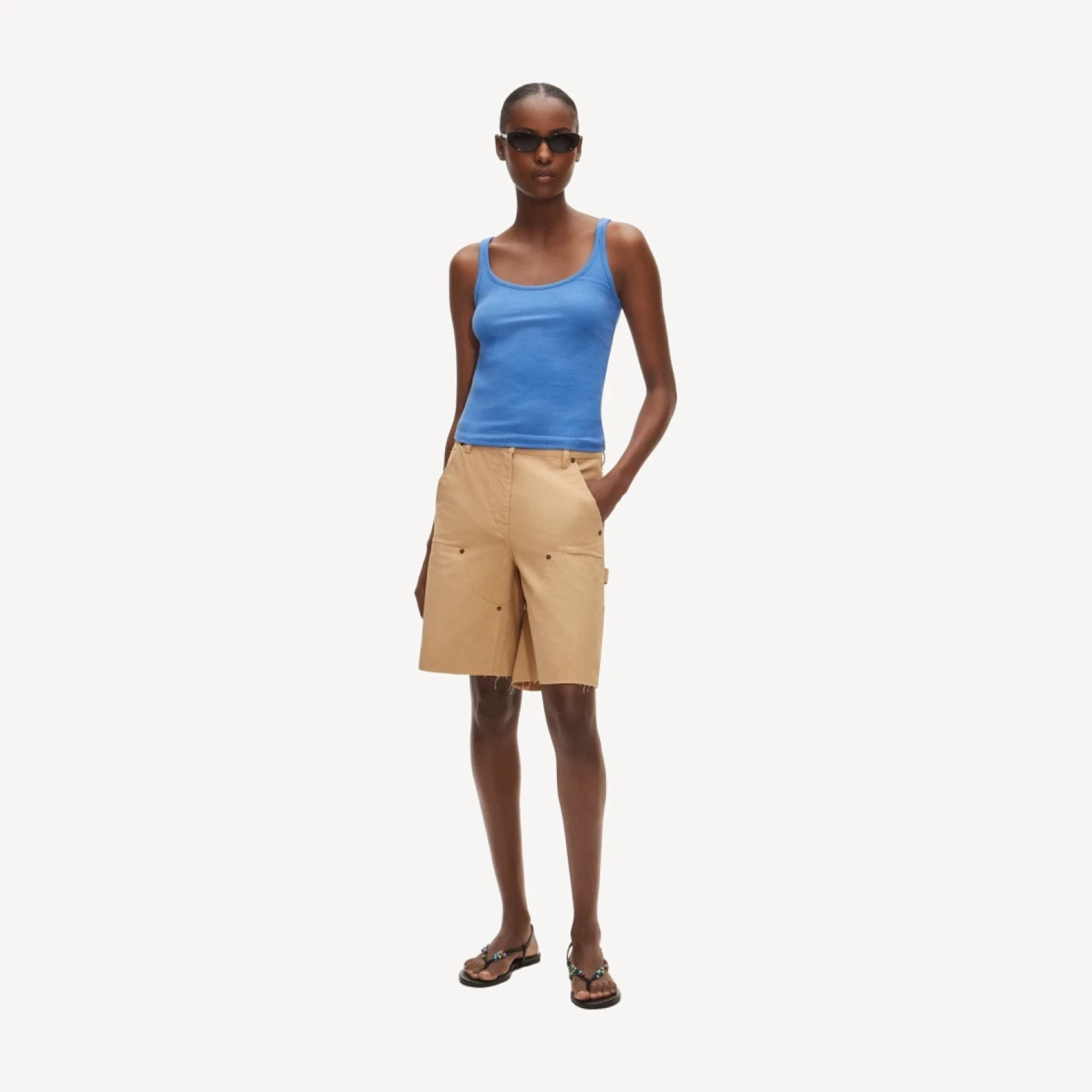 Perfect rib scoopneck tank top