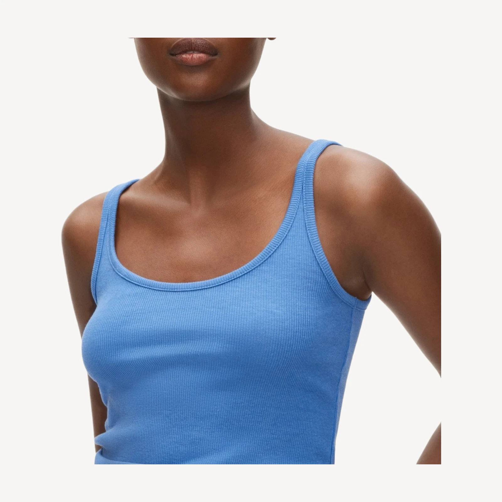 Perfect rib scoopneck tank top