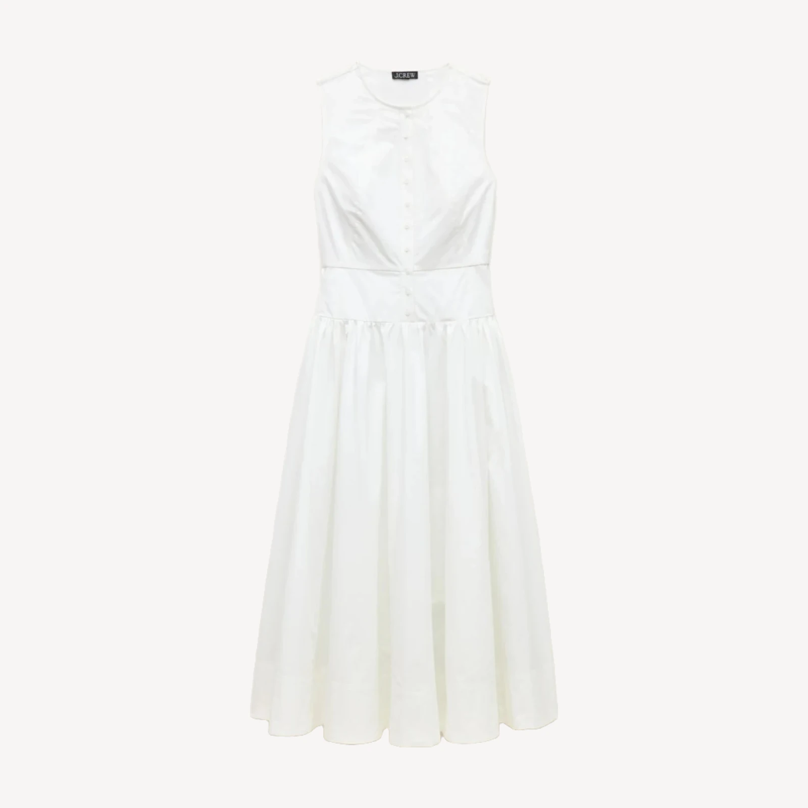 Button-front dress in cotton poplin